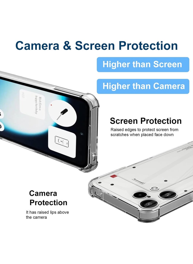 جراب شفاف لهاتف Nothing Phone 3a Lite مع حواف معززة، تصميم نحيف، مقاوم للصدمات، مصنوع من مادة TPU المرنة. - Image 5